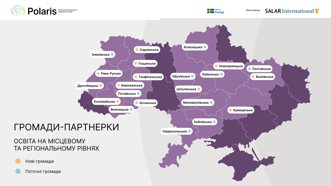 12 Hromadas Became Partners of the Polaris Programme in the Area of “Education on Local and Regional Level”